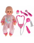 Kукла-бебе Moni - С докторски принадлежности, 36cm