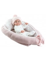 Кукла бебе Paola Reina Mini Pikolines - Момиче с легълце, 32 cm