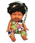 Кукла бебе Raya Toys - Happy Baby Every Day, Къса коса/Гащеризон