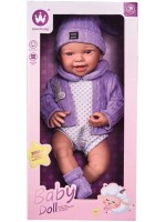 Кукла-бебе Wandalong Baby Doll - С лилав тоалет, 41 cm