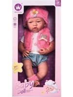 Кукла-бебе Wandalong Baby Doll - С розов тоалет, 41 cm