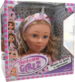 Кукла Dimian Bambolina - Girlz, модел за грим и прическа
