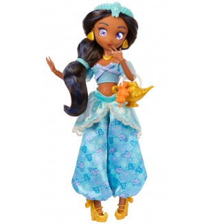 Кукла Disney Princess - Жасмин, манга стил, син тоалет и зластисти обувки Кукла Disney Princess - Жасмин, манга стил, син тоалет и зластисти обувки