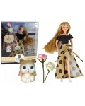 Кукла Lean Toys - Emily, с тоалет на точки и коте, 30 cm