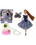 Кукла Lean Toys - Emily, с вечерна рокля и люлка, 30 cm