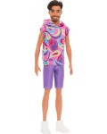 Кукла Mattel Barbie Fashionistas - 227, Ken, с тъмна коса и цветен потник