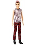 Кукла Mattel Barbie Fashionistas - Кен, с кариран панталон и потник
