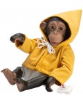 Кукла маймунка Asi Dolls Animal Reborn - Лола, с жълто палтенце, 32 cm