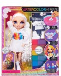 Кукла MGA Entertainment Rainbow High - WaterColor & Create, с къдрава коса и къса пола