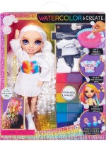 Кукла MGA Entertainment Rainbow High - WaterColor & Create, с къдрава коса и къса пола