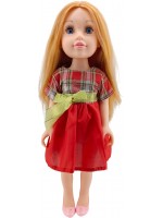 Кукла Moni Toys - Darling Doll, с червена рокля и рижава коса, 46 cm 