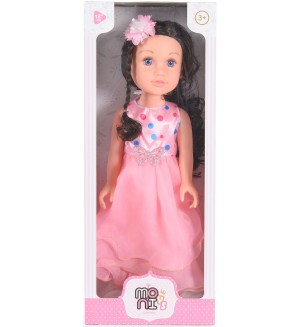 Кукла Moni Toys - Darling Doll, с розова рокля, 46 cm 