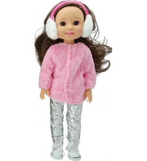 Кукла Moni Toys - Fairy Doll, в зимно облекло, 38 cm
