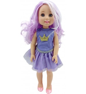 Кукла Moni Toys - Фея, лилава, 38 cm  