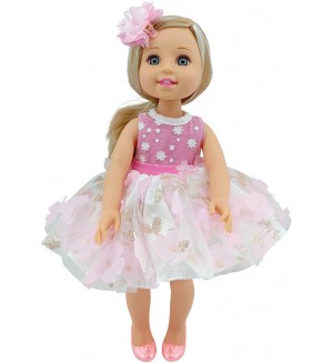 Кукла Moni Toys - Фея, розова, 38 cm