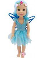 Кукла Moni Toys - Фея, синя, 38 cm