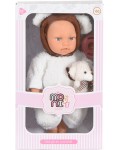 Кукла Moni Toys - Lovely Baby, с костюм на меченце и аксесоари, 30 cm