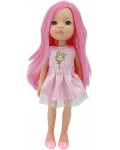 Кукла Moni Toys - Pretty Doll, с розова коса и рокля, 33 cm 