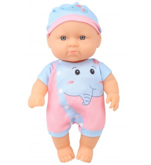Кукла Moni Toys - С дрехи на слонче, 20 cm