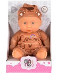Кукла Moni Toys - С кафяви дрешки, 20 cm 