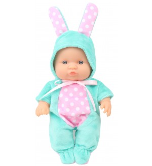 Кукла Moni Toys - С костюм на ментово зайче, 20 cm