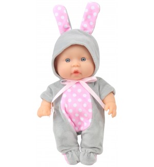 Кукла Moni Toys - С костюм на сиво зайче, 20 cm