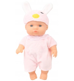 Кукла Moni Toys - С розов костюм на мишле, 20 cm