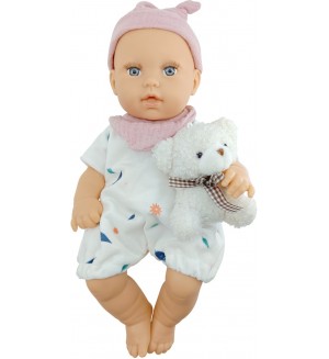 Кукла Moni Toys - С розова шапка и аксесоари, 30 cm 