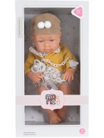 Кукла Moni Toys - С жълта жилетка и биберон, 41 cm