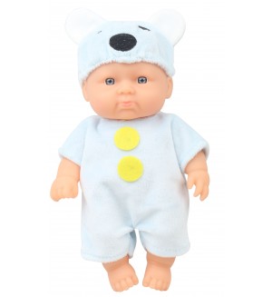 Кукла Moni Toys - Със син костюм на мишле, 20 cm