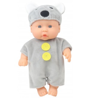 Кукла Moni Toys - Със сив костюм на мишле, 20 cm
