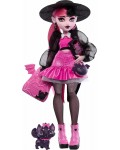 Кукла Monster High - Дракулора, с домашен любимец и аксесоари, 27 cm