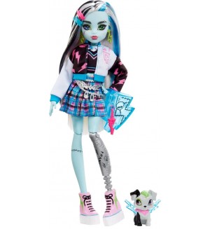 Кукла Monster High - Франки, с домашен любимец и аксесоари