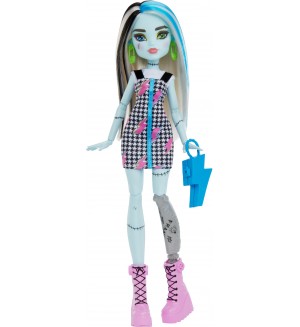 Кукла Monster High - Франки Щайн, с къса рокля и розови обувки, 27 cm