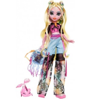 Кукла Monster High - Лагуна Блу, с домашен любимец и аксесоари, 29 cm