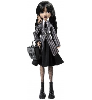 Кукла Monster High - Wednesday in Nevermore Academy Uniform With Thing, 29 cm
