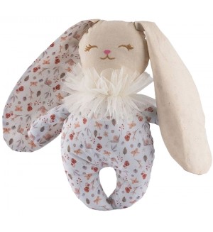 Кукла от плат Asi Dolls - Малкото зайче Оливия, с пролетно костюмче, 34 cm