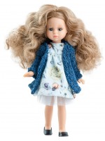 Кукла Paola Reina Mini Amigas - Инес, с рокля и плетена жилетка, 21 cm