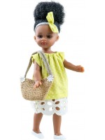 Кукла Paola Reina Mini Amigas - Ноа, със зелена рокля, 21 cm