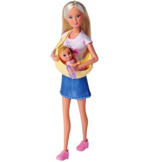 Кукла Simba Toys Steffi Love - Стефи с раница за бебе