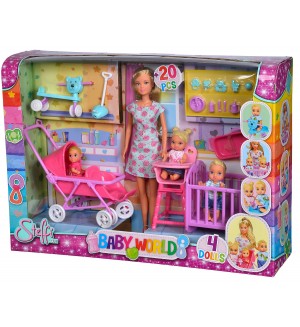 Кукла Стефи Simba Toys - Steffi Love, с три бебета