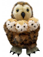 Кукла за театър The Puppet Company - Кафява сова с 3 бебета, 33 cm Кукла за театър The Puppet Company - Кафява сова с 3 бебета, 33 cm