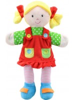 Кукла за куклен театър The Puppet Company - Момиче с червена дреха, 38 cm