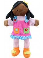 Кукла за куклен театър The Puppet Company - Момиче с розова дреха, 38 cm