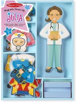 Кукла за обличане Melissa & Doug - Джулия, с магнитни дрехи