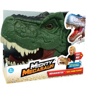 Кукла за ръка Dragon-I Toys - Mighty Megasaur, звук и светлина, 20 cm, асортимент