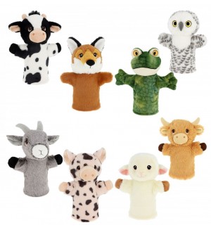 Кукла за театър Keel Toys Keeleco - Ферма, 27 cm, асортимент