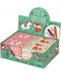 Кутия с 12 мини пили за нокти Janod - Лисица и еднорог, асортимент