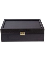 Кутия за фигури Manopoulos - дървена, черна, 23.6 x 16.4 cm