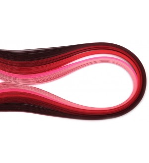Ленти за квилинг Ем Арт - 5 mm/39 cm, червени/розови (100 бр.)